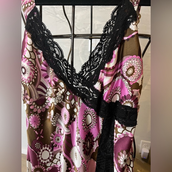 New Poleci vintage 90s silk satin lace bias cut dress asymmetrical hem 12 - Picture 3 of 7